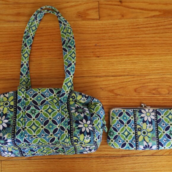 Vera Bradley Daisy Daisy Purse + Wallet Set - Picture 1 of 5